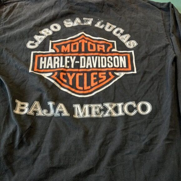 Harley Davidson Motor Cycle Men's Black Long sleeve XL T-shirt Read - Picture 6 of 8